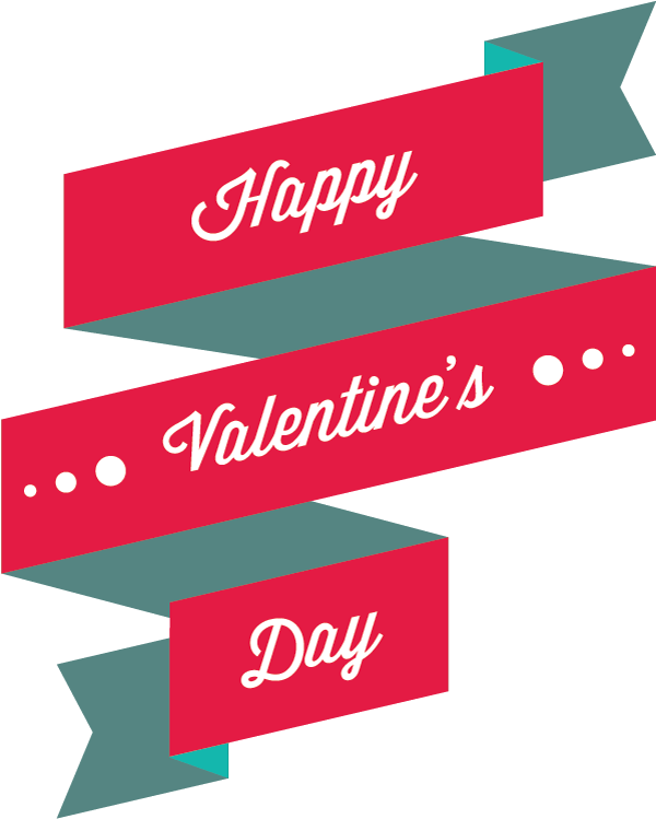 Happy Valentine's Day Tape Badge Car Bumper Sticker Decal