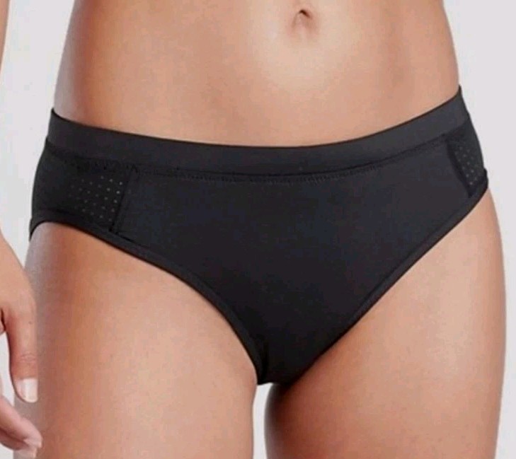 Athleta Women's Cross Train Bikini Bottom Black Medium Rise Swim! Size XS