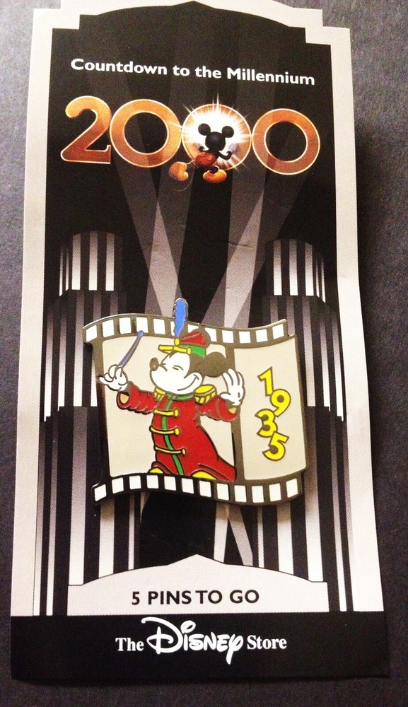 COUNTDOWN TO THE MILLENNIUM 2000 DISNEY STORE 1935 BAND LEADER CONCERT PIN
