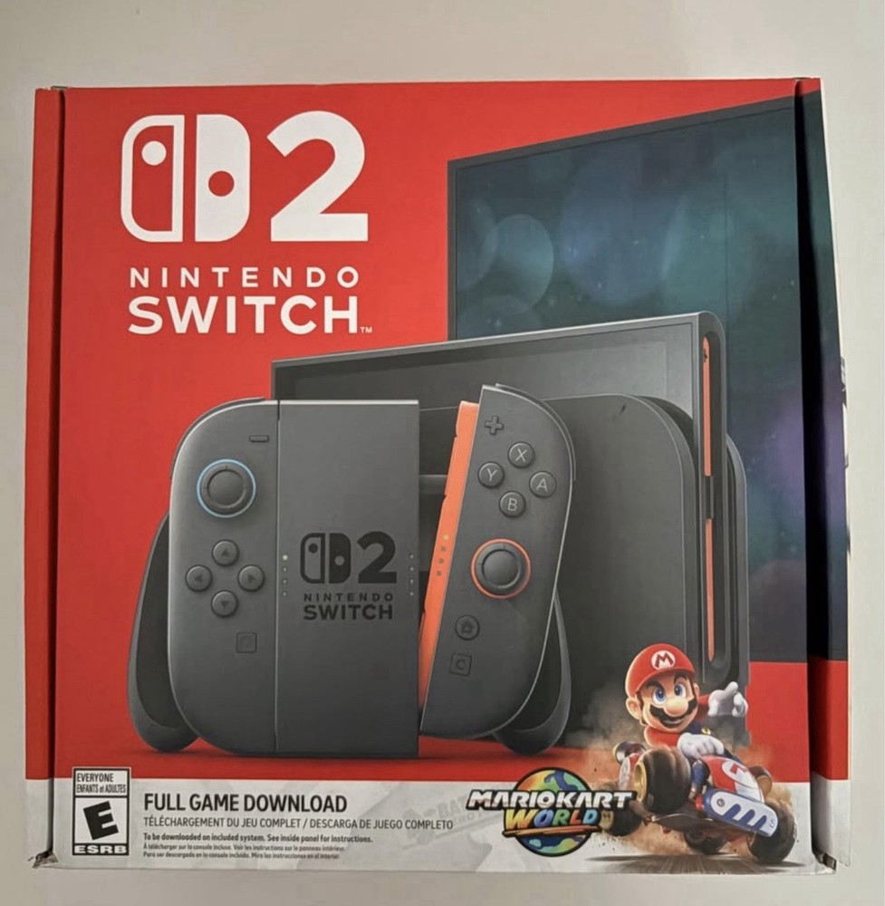Nintendo Switch 2 Console Black Red HDMI with Mario Kart World & Pokémon Legends