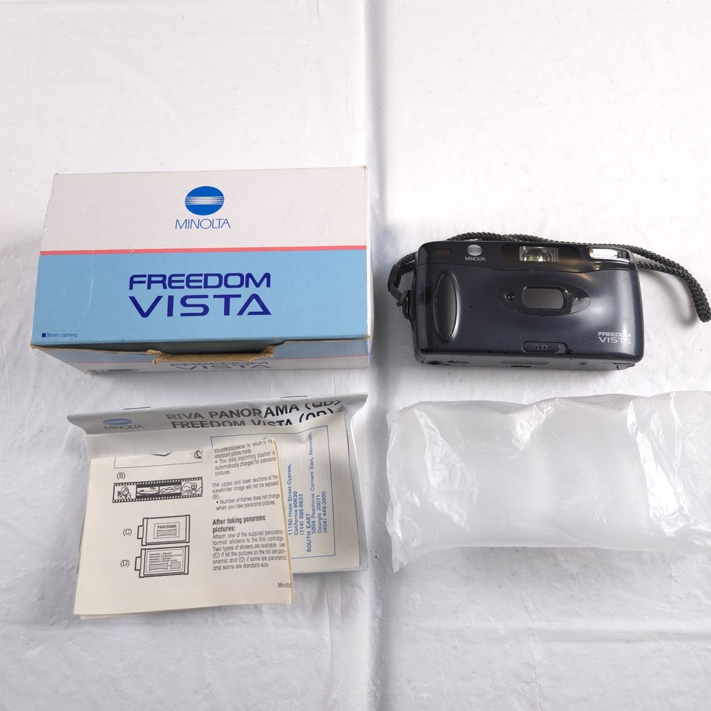 Minolta Freedom Vista Point & Shoot Compact 35mm Film Camera - Tested