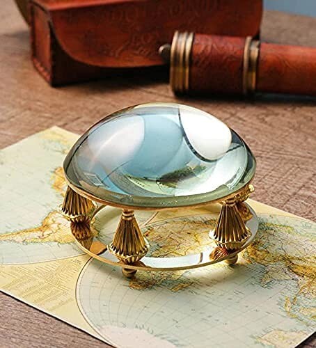 Brass Magnifying Glass Paper Weight For Office study table Home Decoration Gift