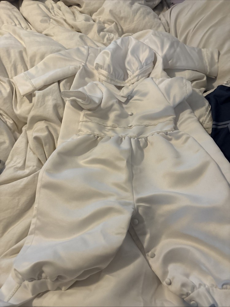 12 mths white baptism outfit boys