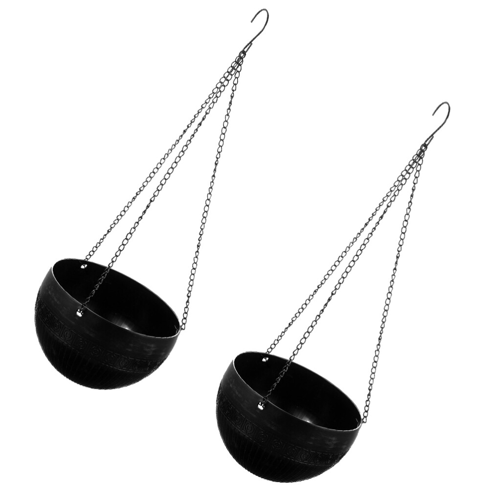 2 Pcs Plant Planter Flowerpot Stylish Hanging Simple Design