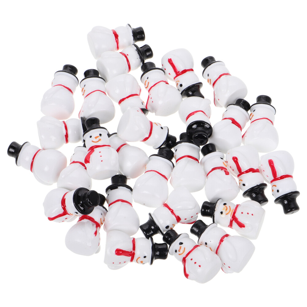 30 Pcs Christmas Snowman Mini Figurines Crafts for Kids Inflatable Costume
