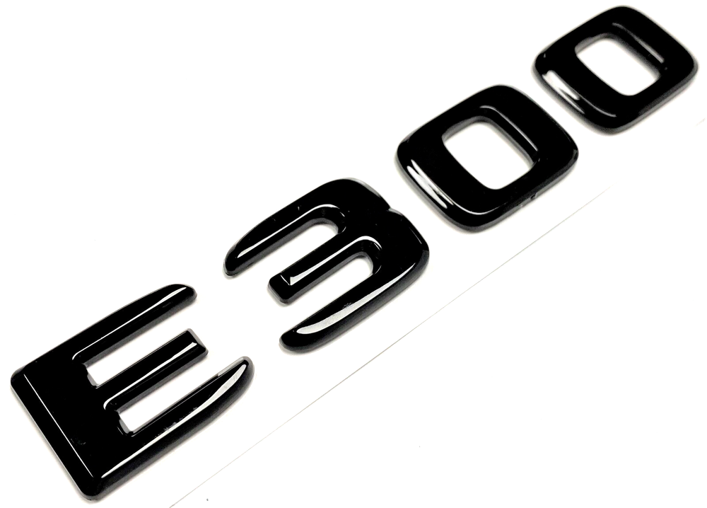 E300 BLACK FIT MERCEDES REAR TRUNK EMBLEM BADGE NAMEPLATE DECAL LETTER