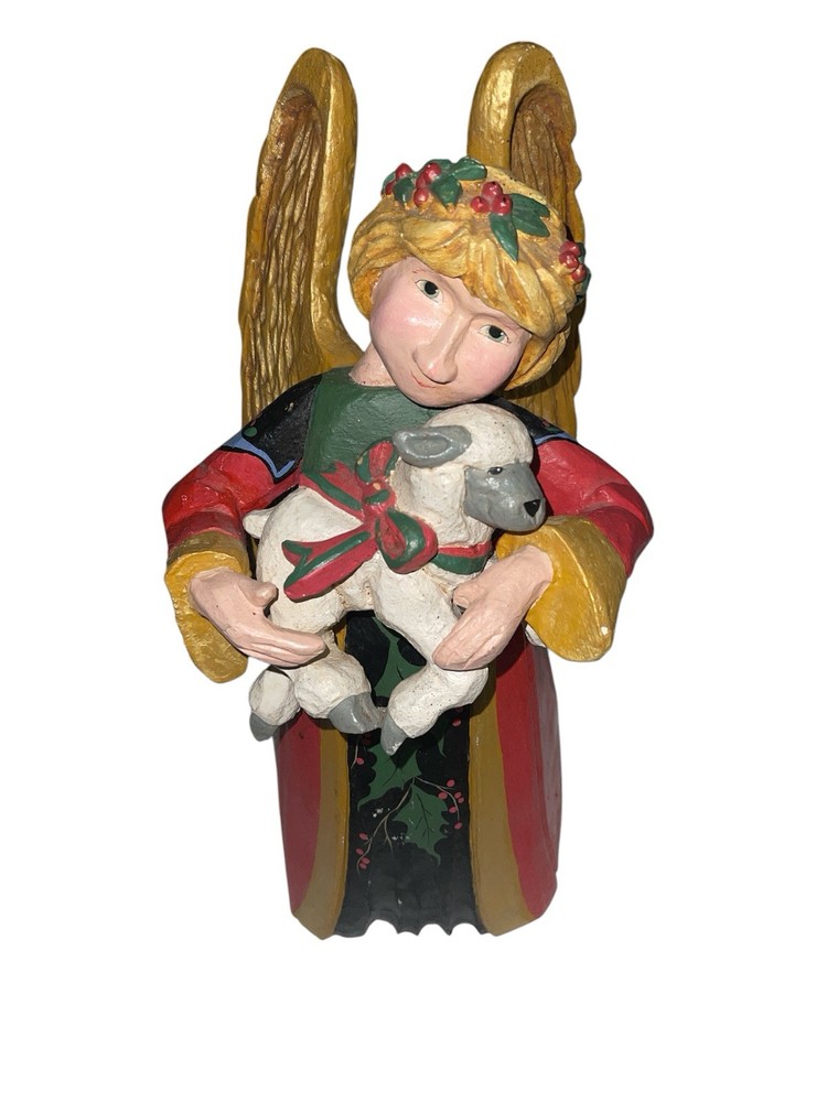 Vintage  1994 House Of Hatten Large 16”Christmas Angel With Lamb
