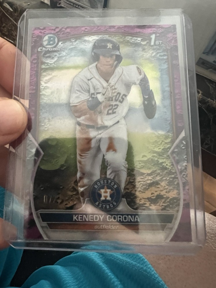 2023 Bowman Chrome Kenedy Corona RC Pink Lunar Refractor /199 Houston Astros Rookie