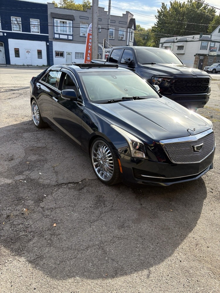 2015 Cadillac ATS Blue 20 Inch Chrome Wheels
