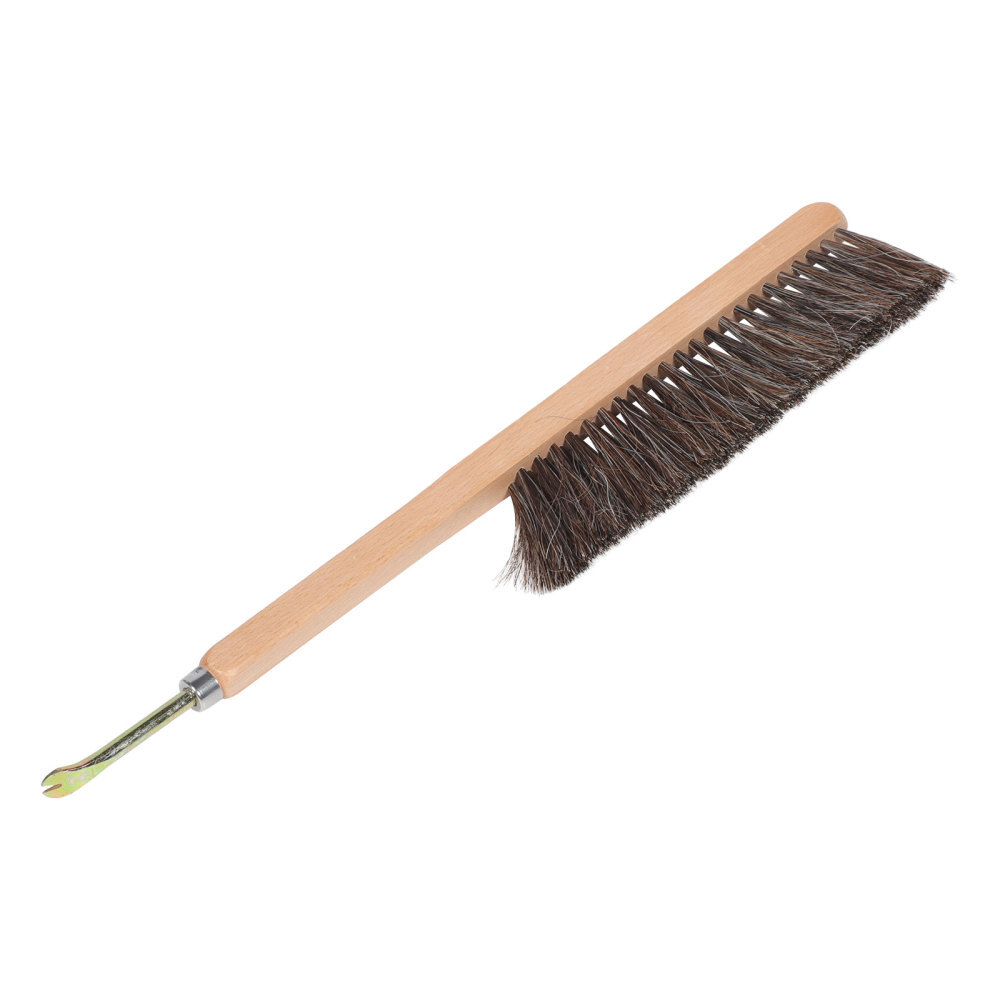 Wooden Beekeeping Brush with Stainless Steel Hive Scraper Tool