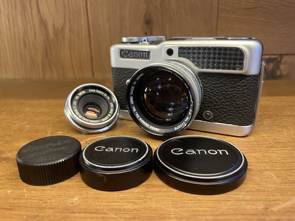 *Near Mint* Canon Demi C Half Frame Film Camera SD 50mm 28mm F/2.8 Lens From JPN