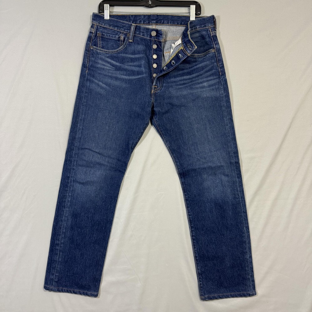 Levis 501 Jeans Mens 32x30 Blue Denim Straight Leg Button Fly Classic Fit Pants