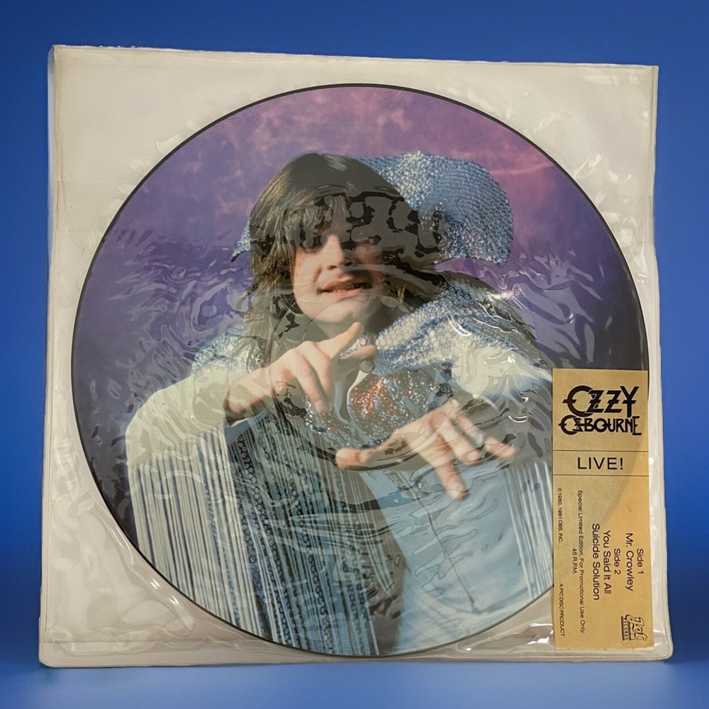OZZY OSBOURNE~LIVE MR CROWLEY~SEALED PROMO SPECIAL LIMITED EDIT PICTURE DISC ‘81