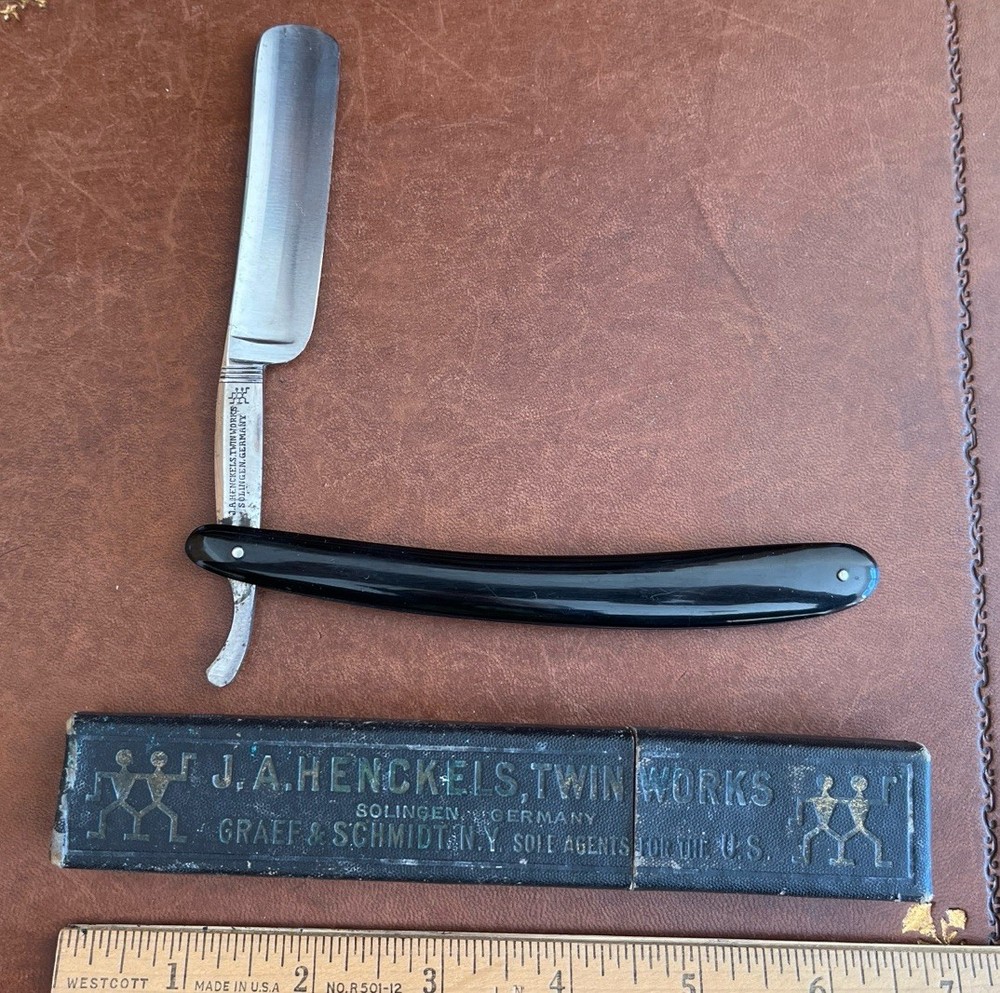 Vintage J.A. Henckels Twinworks Straight Razor Solingen “That Man Pitts” SF
