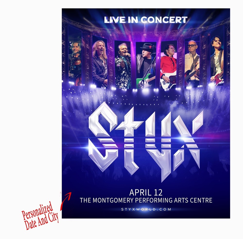 Custom Styx Live in Concert 2026 US Tour Poster