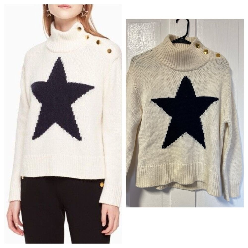 Kate spade Broome street star turtleneck sweater size small