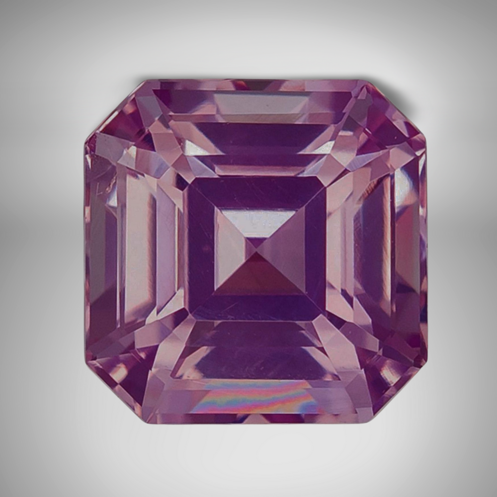 Pink Sapphire Asscher Cut Gemstone 5 Cts - 12 mm AAA+ Loose Gem