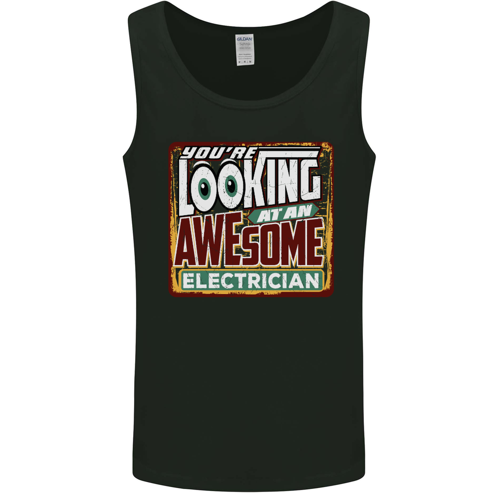 An Awesome Electrician Looks Like Mens Vest Tank Top
