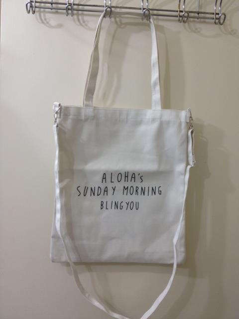 Off-White Double-Handle Adjustable Strap Canvas Tote 15.25H x 13W-image