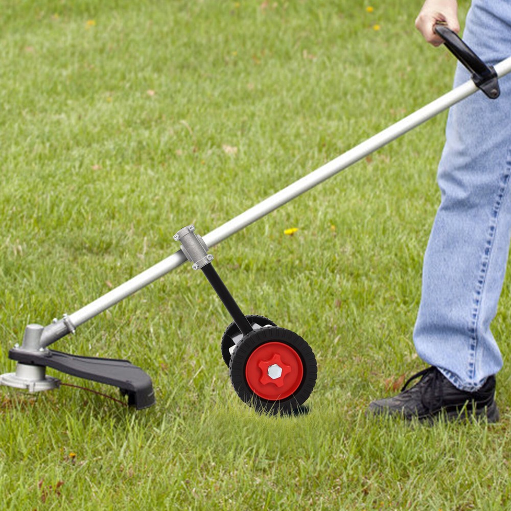 Portable Weed Grass Trimmer Lawn Mower Support Wheel Accessory