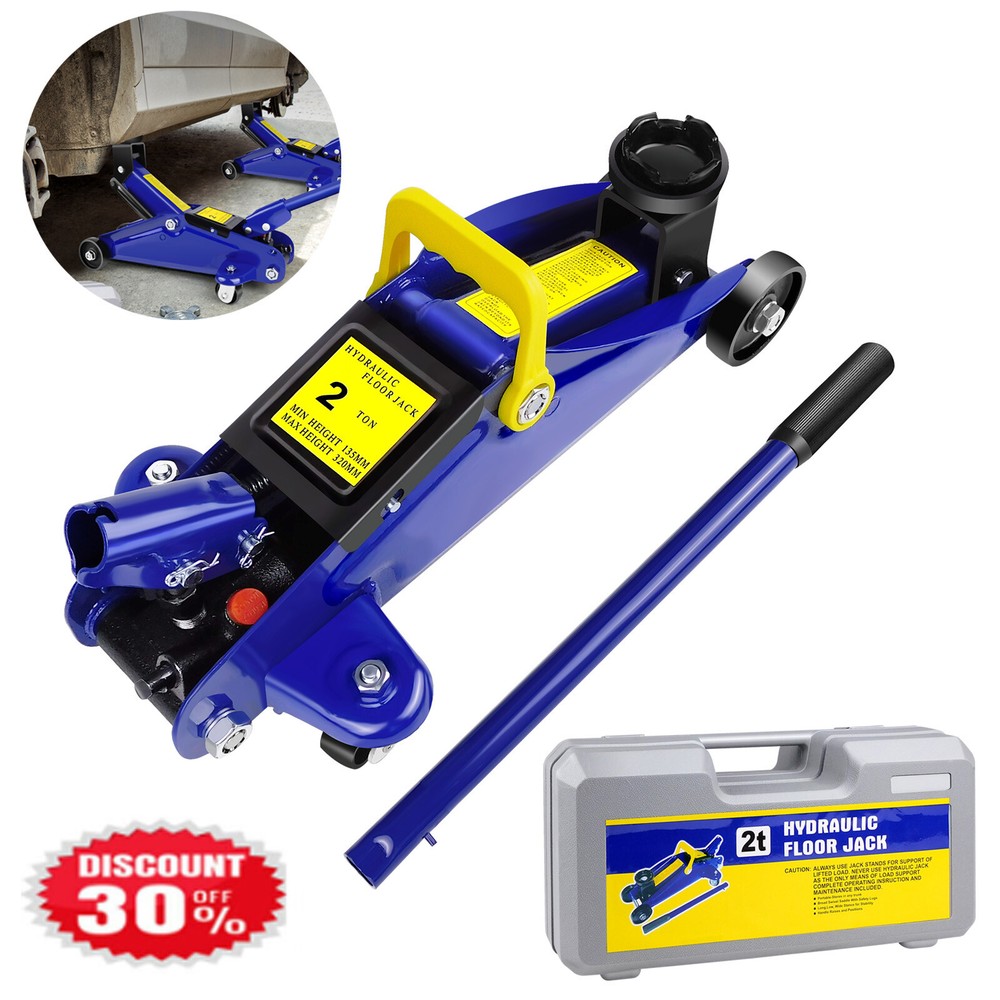 2Ton Hydraulic Trolley Floor Jack Low Profile Car Van Garage Lift TUV Effortless