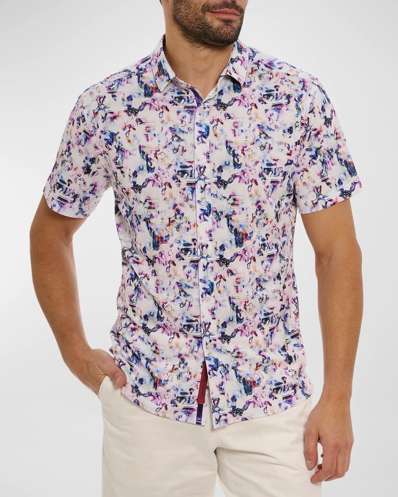 Robert Graham Men's Le Pelosa Short-Sleeve Shirt  (Small)