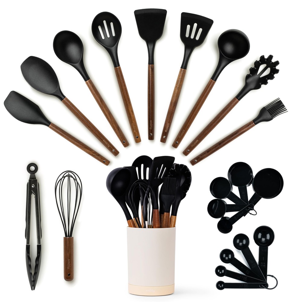 Kitchen Utensils Set – 22-Piece Silicone Cooking Utensils Set, Spatula Set wi...