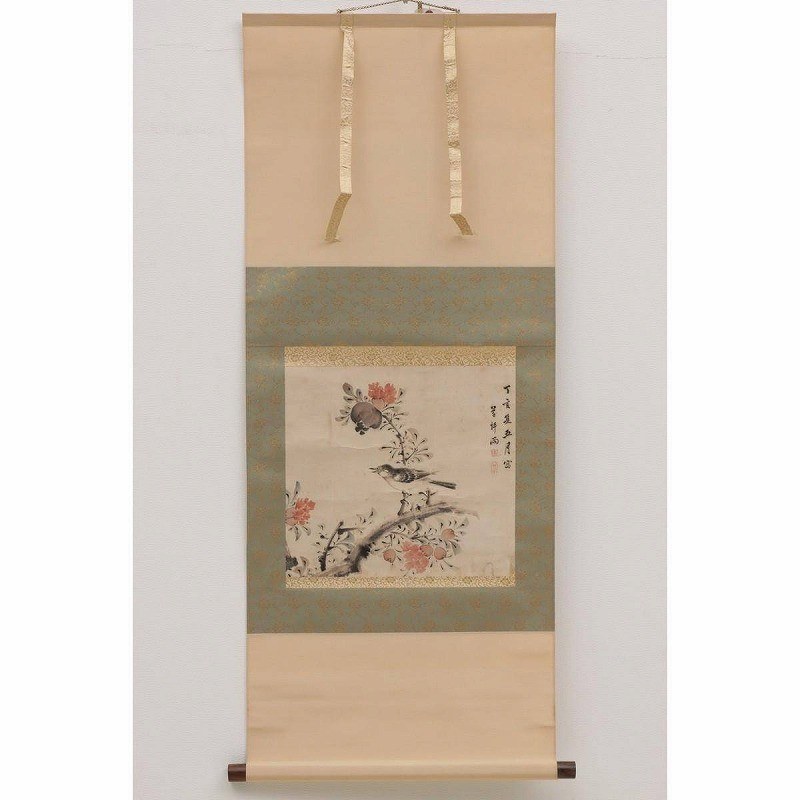 Gg25-8663 Tom Real Work Takahashi Lawn Hanging Scroll Paper Meat Pen Ink Color F