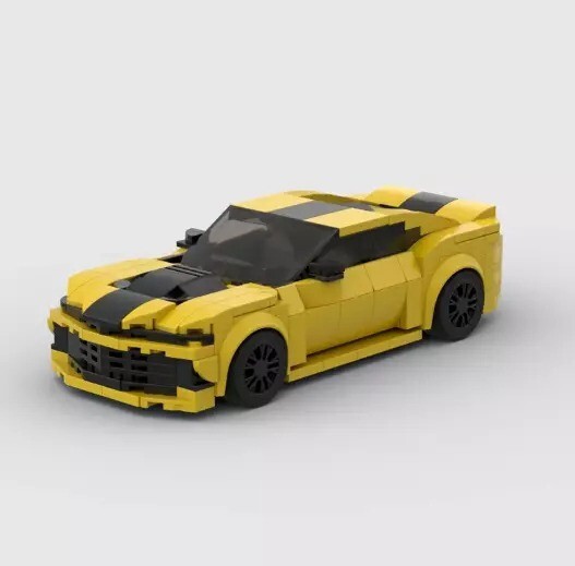 MOC LEGO Yellow Camaro Sports Car Building Kit