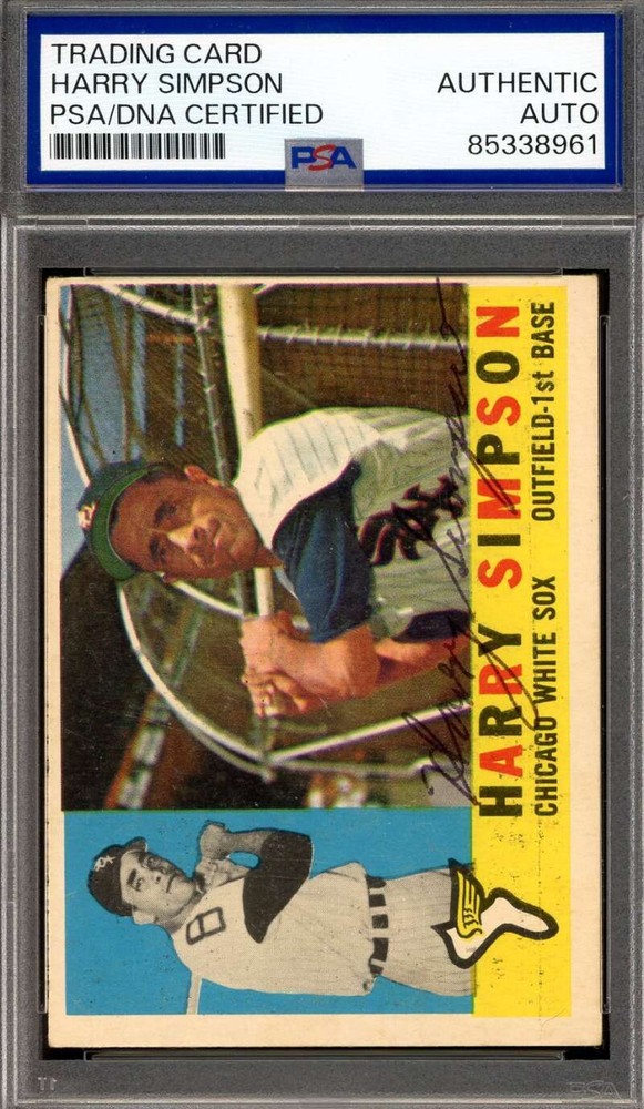 Harry Simpson PSA DNA Signed 1960 Topps Autograph