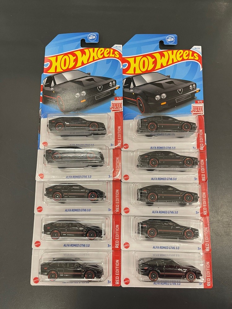 2024 Hot Wheels Alfa Romeo GTV6 3.0 Target Exclusive Red Edition 10-Pack Set