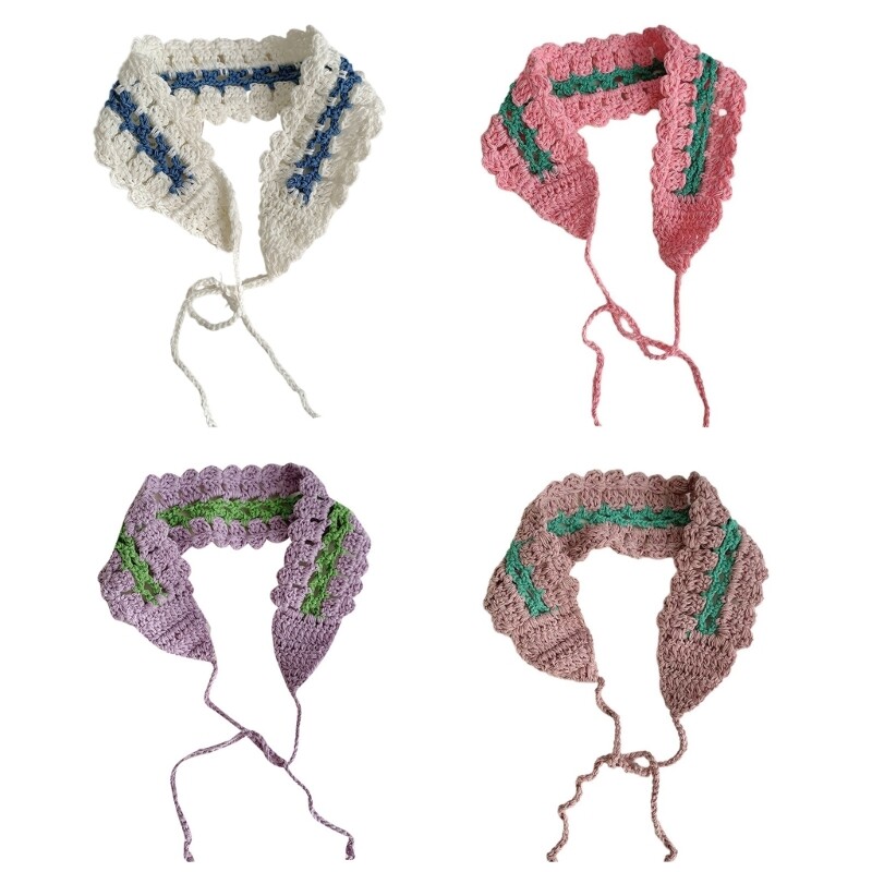 Elegant Handwoven Contrast Color Hairband for Women Photo Headwear