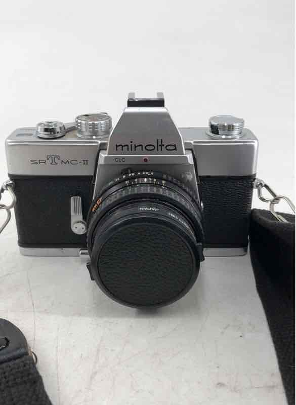 Minolta SRT MC-II Black Silver Portable Manual Focus 35mm SLR Film Camera