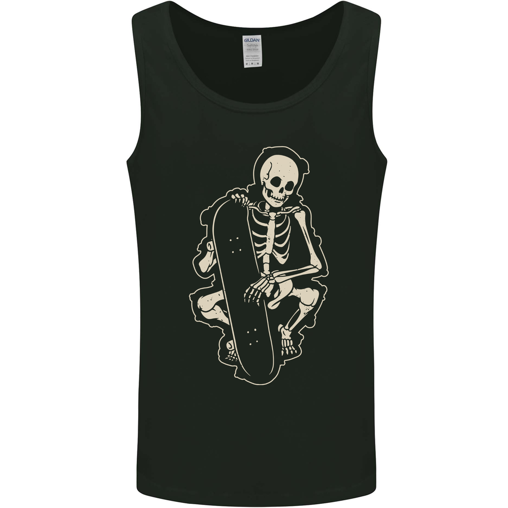 Skater Skeleton Skateboard Skateboarding Mens Vest Tank Top