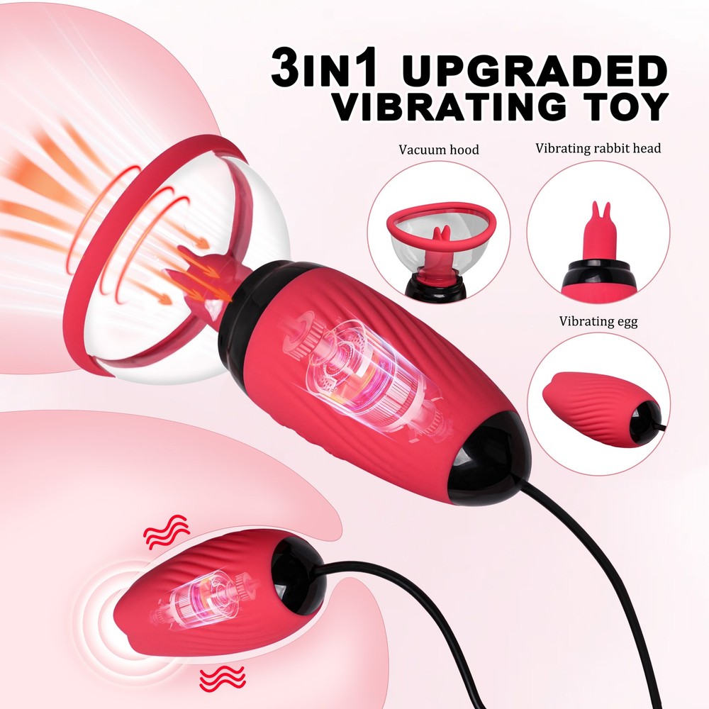 Sex Toys for Women Vibrator Dildo Vacuum Breast Sucker Nipple Clit Massager US