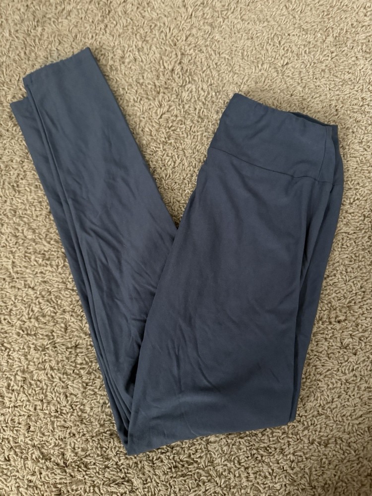LuLaRoe One Size Comfy & Soft Leggings Solid Blue