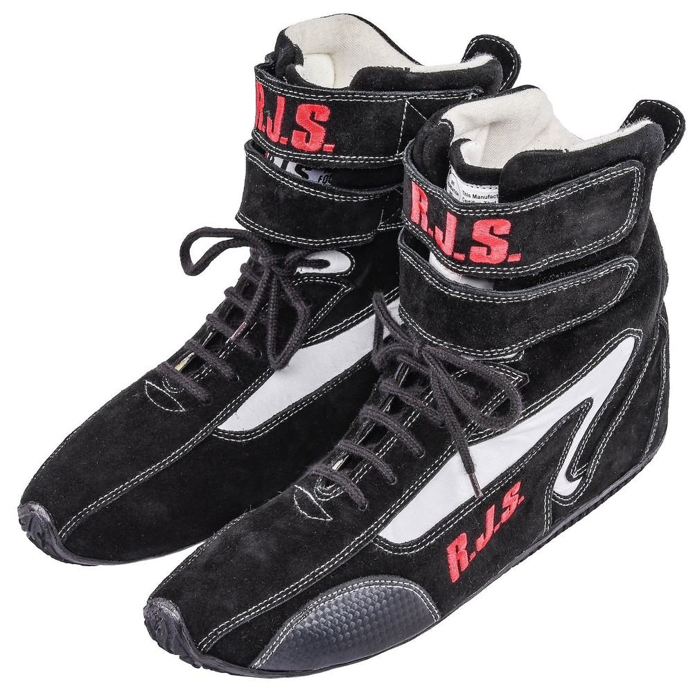R.J.S. Safety Equipment 500010156 Redline High Top Racing Shoes SFI 3.3/5 Certif