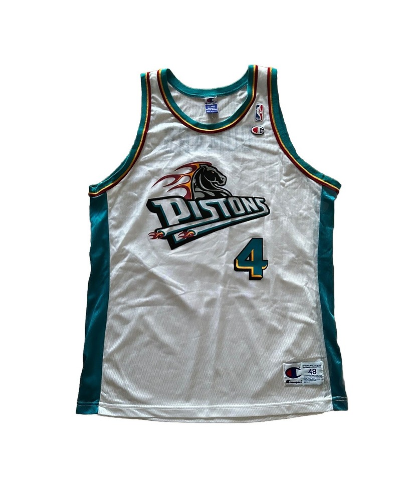 NWOT Vintage Champion Joe Dumars Detroit Pistons Signed Jersey Size XL 48 Deadstock Unworn