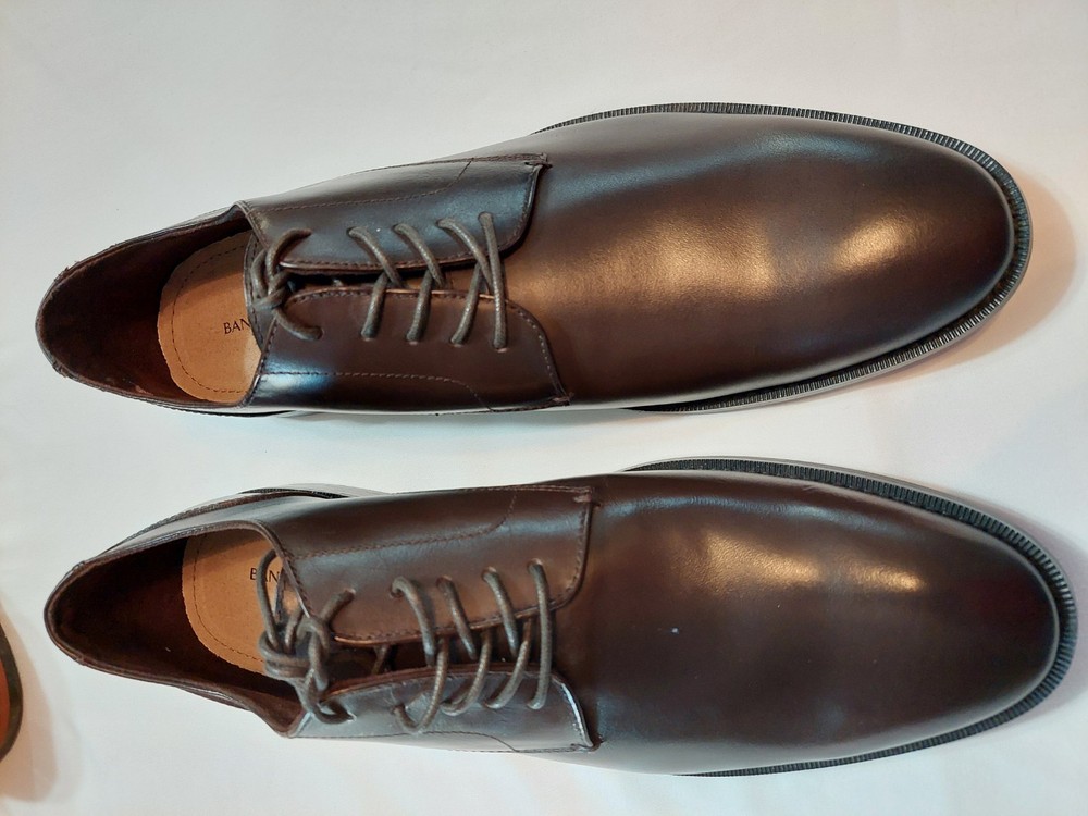 Banana Republic Brown Leather Derby Dress Shoes Ortholite Men's Size 11