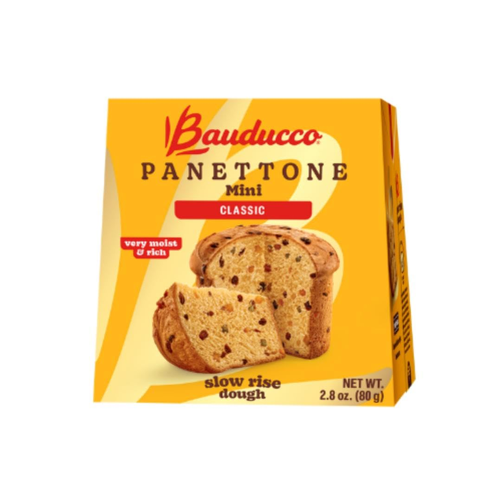 Mini Panettone Cake, Traditional Italian Recipe, Candied Fruit & Raisins, 2.8Oz