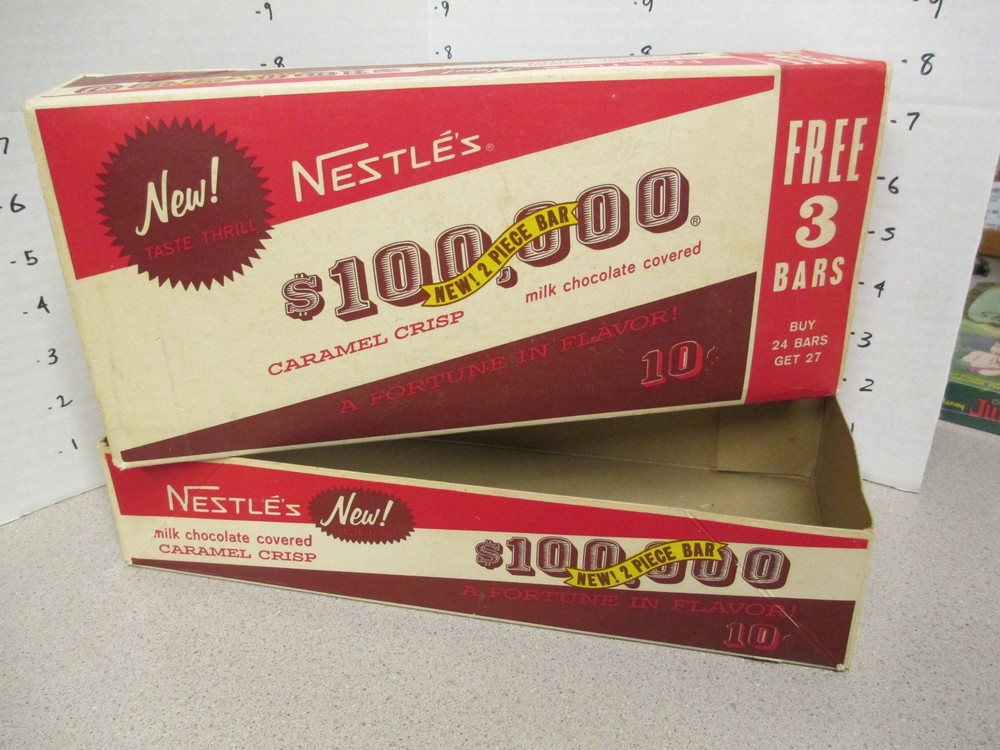 1960s Nestle candy bar display counter box caramel chocolate vintage $100K