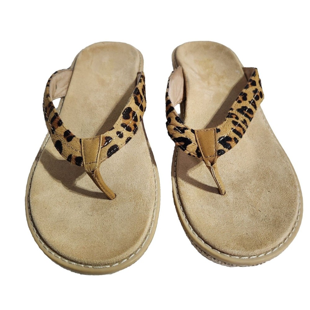 Vionic Leopard Print Grenada Women's Wedge Platform Sandal Size 11