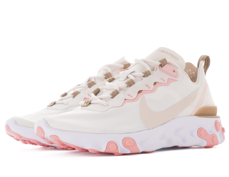 Brand New Authentic Nike React Element 55 Phantom/LT Orewood Womens Size 8.5
