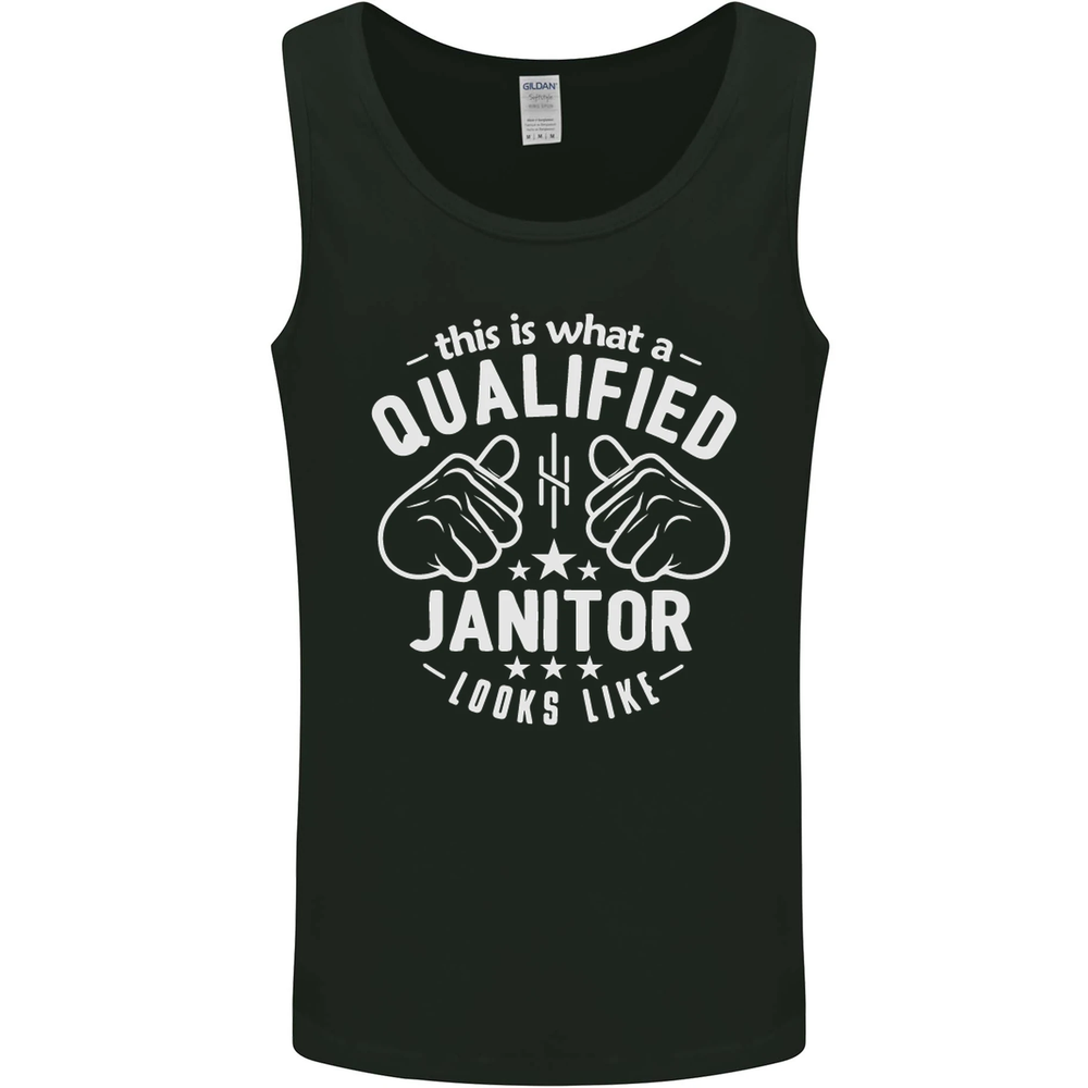 Qualified Janitor Design Men's Vest Tank Top