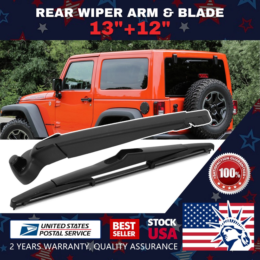 1 Set Waterproof/Durable 13''+12'' Rear Windshield Wiper Blade All Season Set