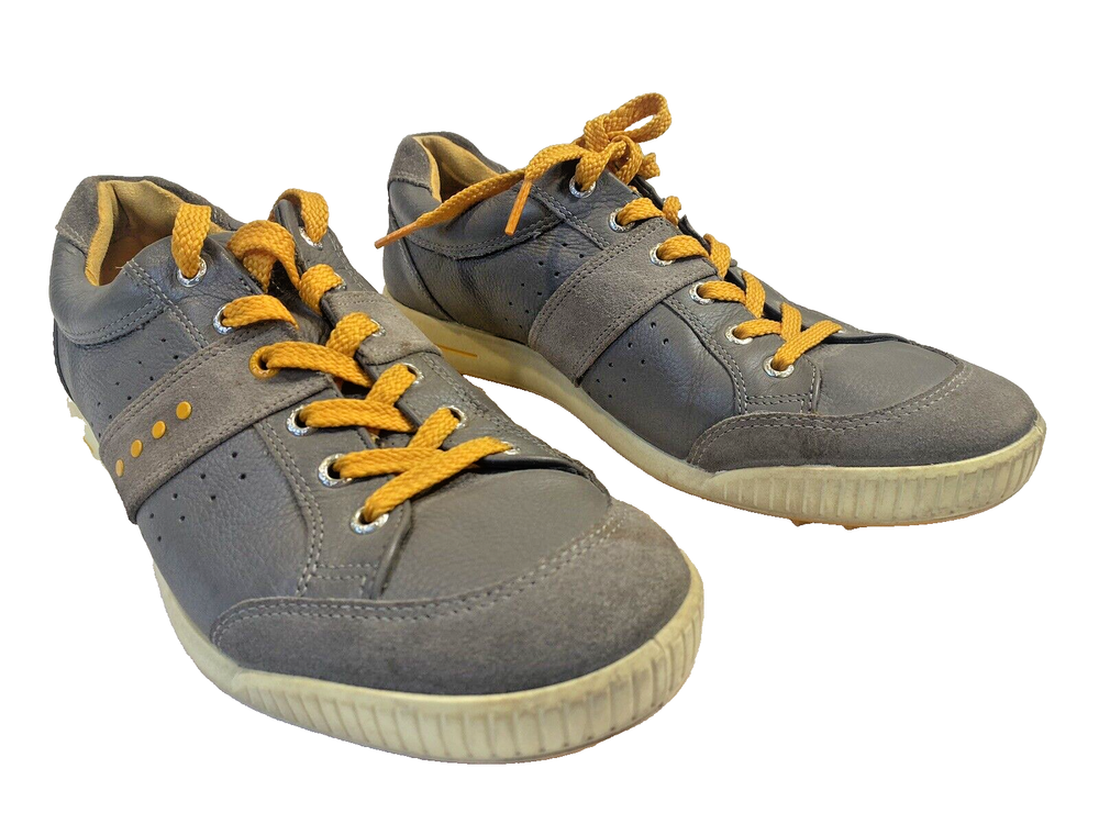 Ecco Golf Shoes Men's Size 9 Biom Hybrid Spikeless Gray Orange EUR 43