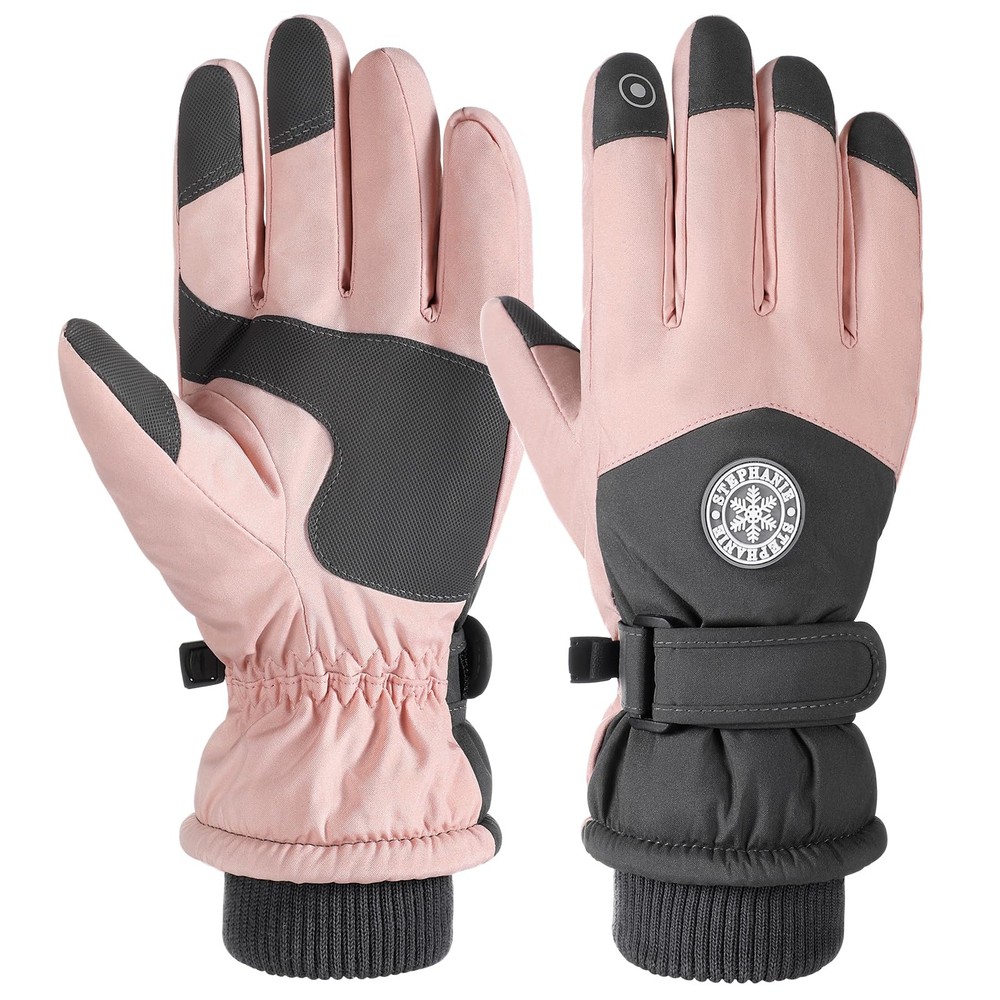 Winter Ski Gloves Women Men, Windproof Waterproof Gloves with Touchscreen The...