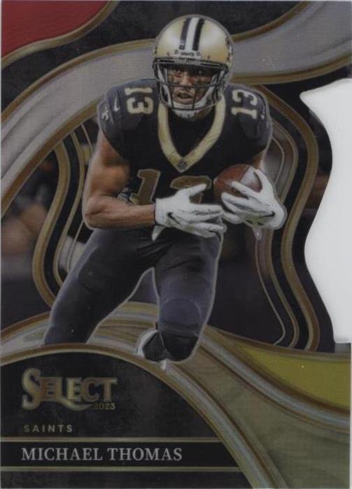 2023 Panini Select - Club Level Red & Yellow Prizm Die-Cut #235 Michael Thomas