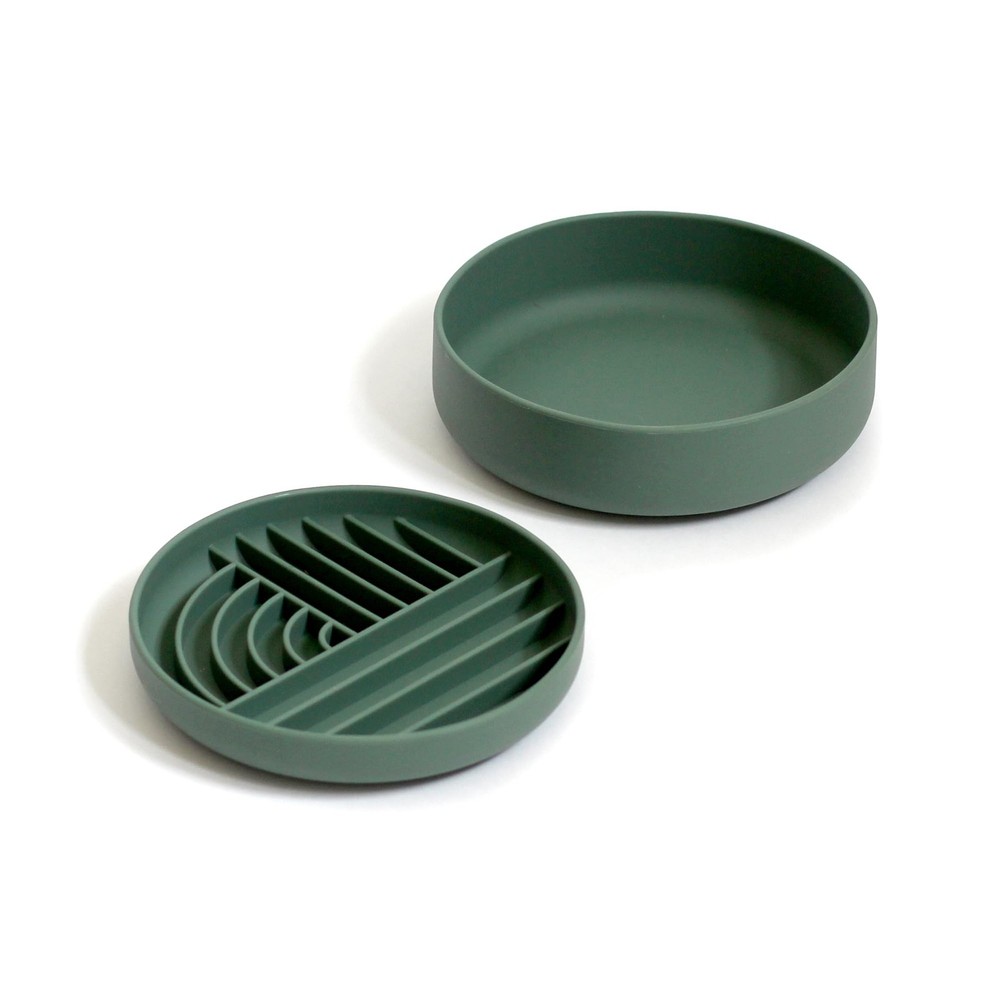 New Best Slow-Feeder & Water Bowl Set by The Dog Tale Food-Grade Silicone Bowls