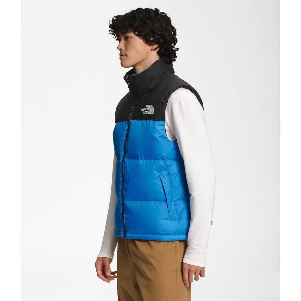 Men's The North Face 96 Retro Nuptse 700 Down Fill Vest in Super Sonic Blue - Size XL